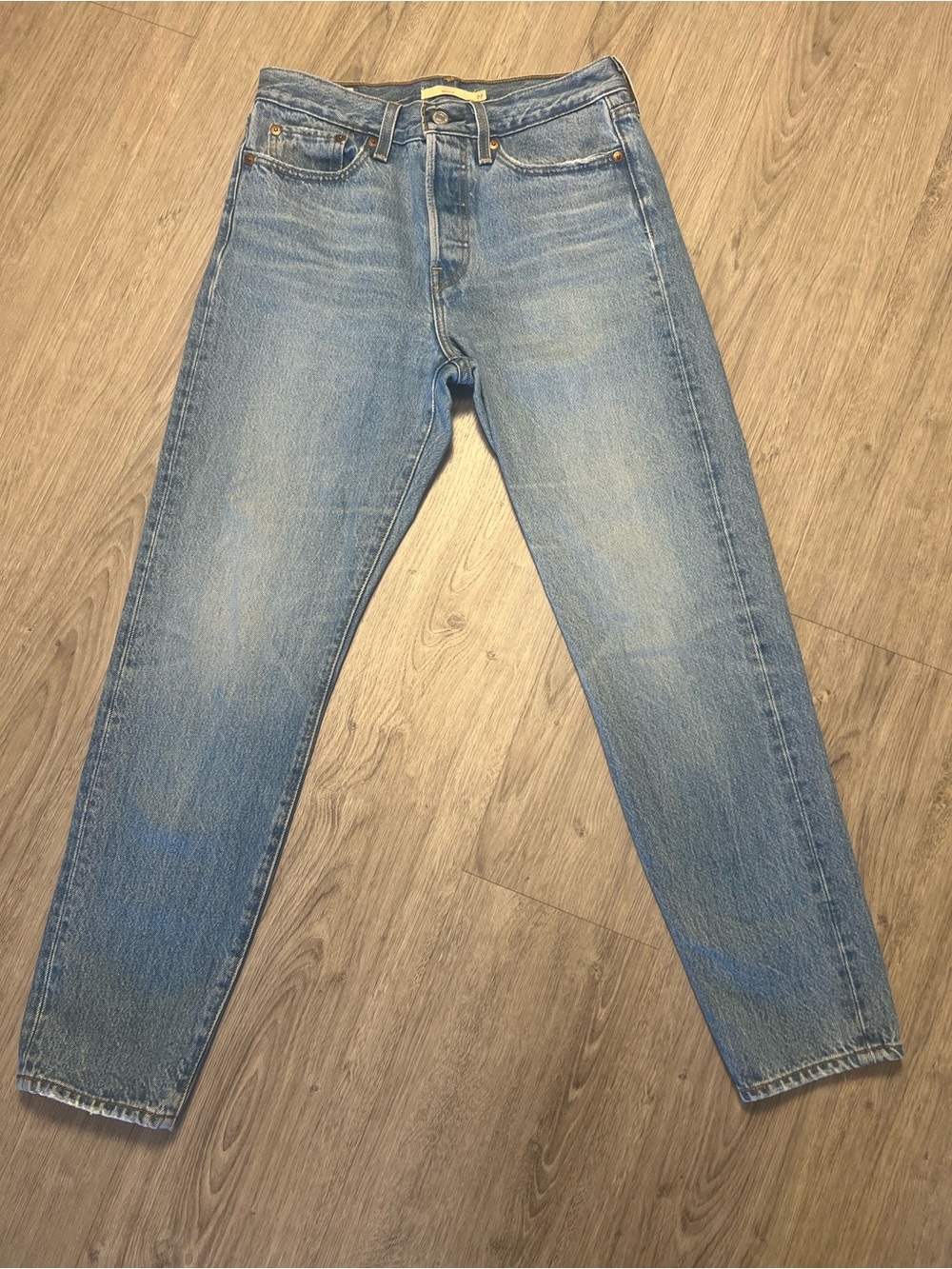 Levi's Women's Straight Leg Light Blue Denim Jeans Wedgie Jean